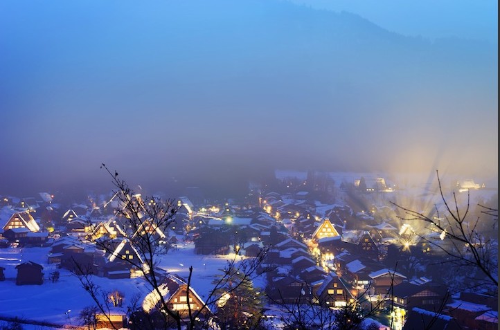 风光摄影：黄昏时分的日本小山村【3】
