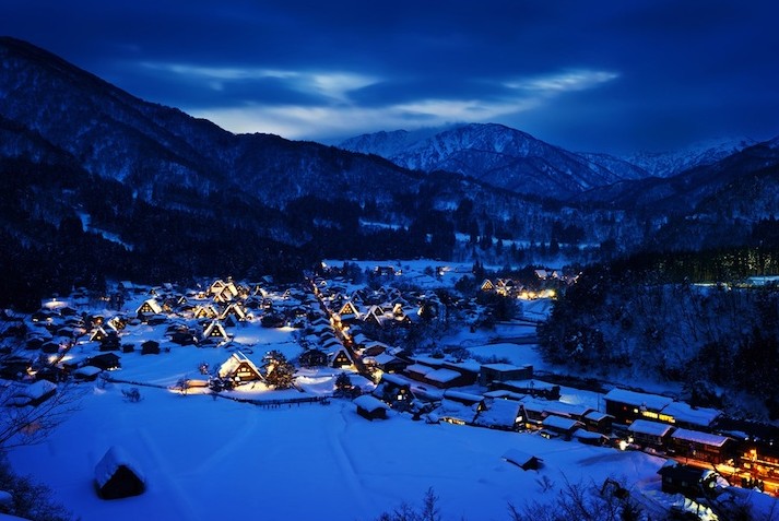 风光摄影：黄昏时分的日本小山村【2】