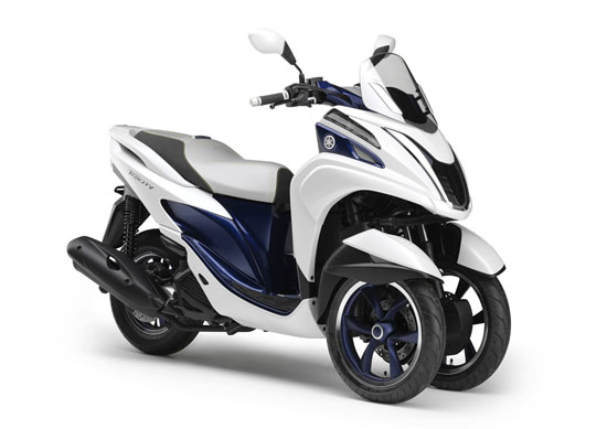 雅马哈TRICITY概念摩托车。源自雅马哈发电机官网