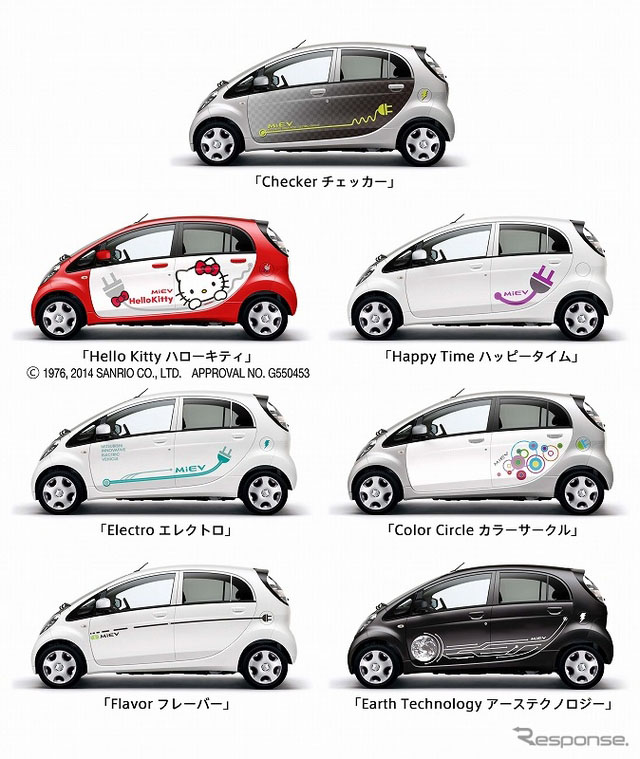 三菱为电动车i-MiEV举行贴膜活动 新推Hello Kitty等三种设计