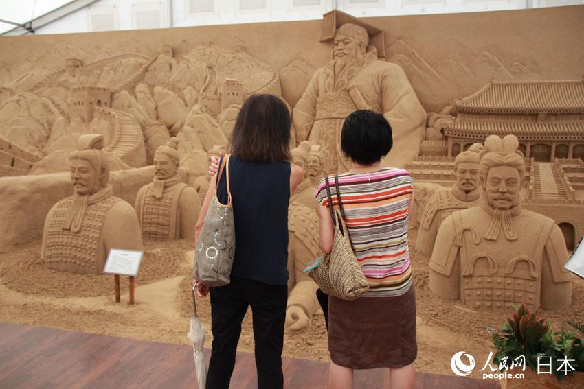 横滨沙雕展上中日韩三国艺术家的作品