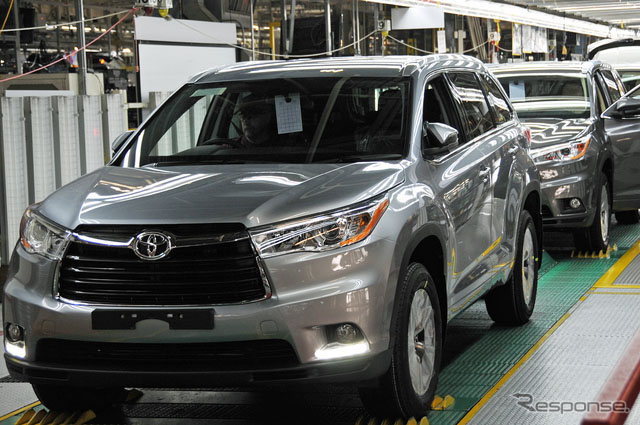 丰田在美印第安纳州工厂投入1亿美元 增强新型汉兰达的产能