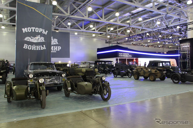 2014莫斯科车展盛况，摄于车展开幕前