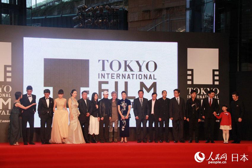 俞白眉、徐浩峰、崔健、代樂樂等中國影人出席第27屆東京電影節開幕式。（攝影 趙鬆）