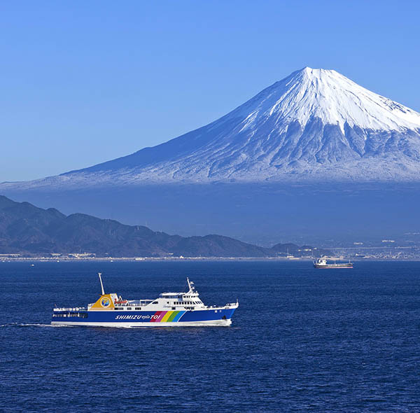 日本旅游·靜岡縣駿河灣的渡輪（靜岡縣上海事務所供圖）