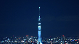 日本最高建筑物，东京高人气新地标，登塔可以眺望东京全景。利落高耸的塔身未来感十足，夜晚有浅绿、淡紫的变幻灯光，漂亮雅致。塔下有水族馆、天文馆及购物中心，还能买到晴空塔限定纪念品。