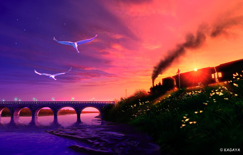 CG動畫《銀河鐵道之夜》圖片（來源：KAGAYA工作室官方網站）
