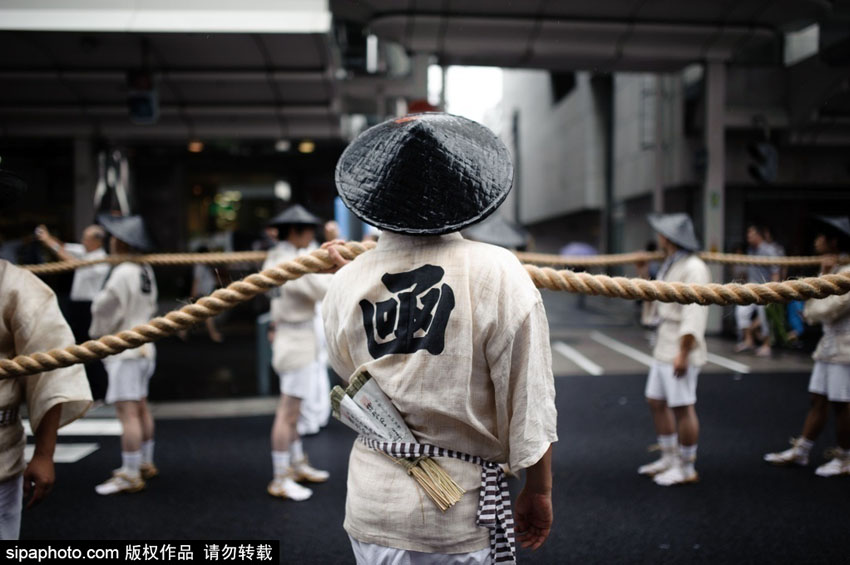 日本京都祗园祭庆祝活动 山鉾巡行场面壮观盛
