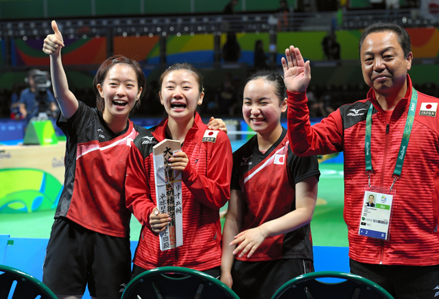里约奥运:日本乒乓女团3-1胜新加坡夺得铜牌