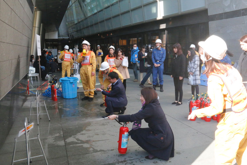 东日本大地震6周年前夕日本森大厦举行防灾训练
