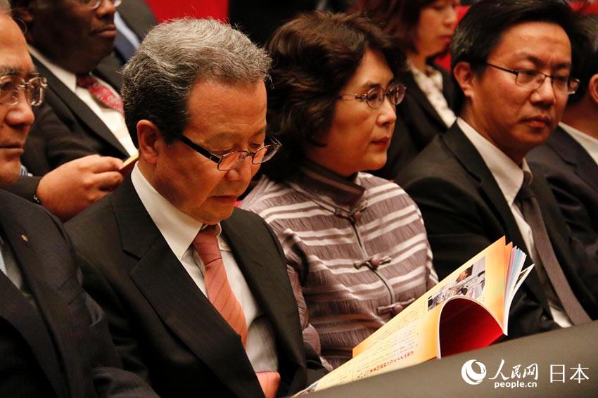 中國駐日大使程永華及夫人汪婉參贊觀看了演出（攝影：許永新）