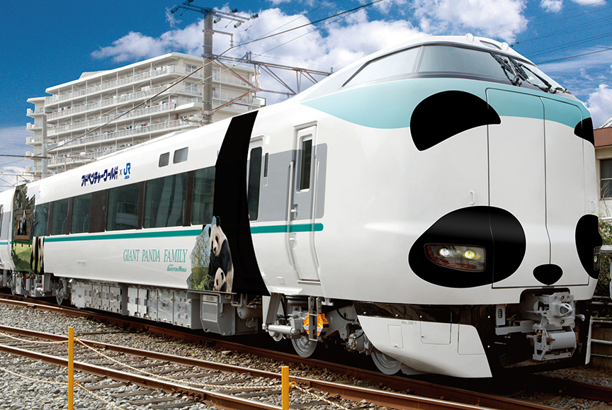 JR西日本公司14日宣布，連接京都、大阪與和歌山縣南部的特急列車kuroshio將於8月推出熊貓造型車頭的列車。熊貓列車由JR西日本公司與因擁有熊貓而聞名的和歌山縣白濱町游樂設施“探險世界”合作推出，車廂內座位也均為熊貓造型，車體側面還畫著長頸鹿、獅子等動物。熊貓列車僅有一節車廂，預計將行駛至2019年秋天，運行區間及時刻表根據日期變化。JR西日本負責人表示：“即便不乘坐熊貓列車，也希望大家來到白濱町看熊貓，非常治愈。”