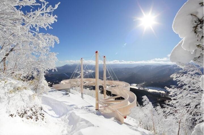 日本北海道星野度假村推出冬季雾凇展望台绝景