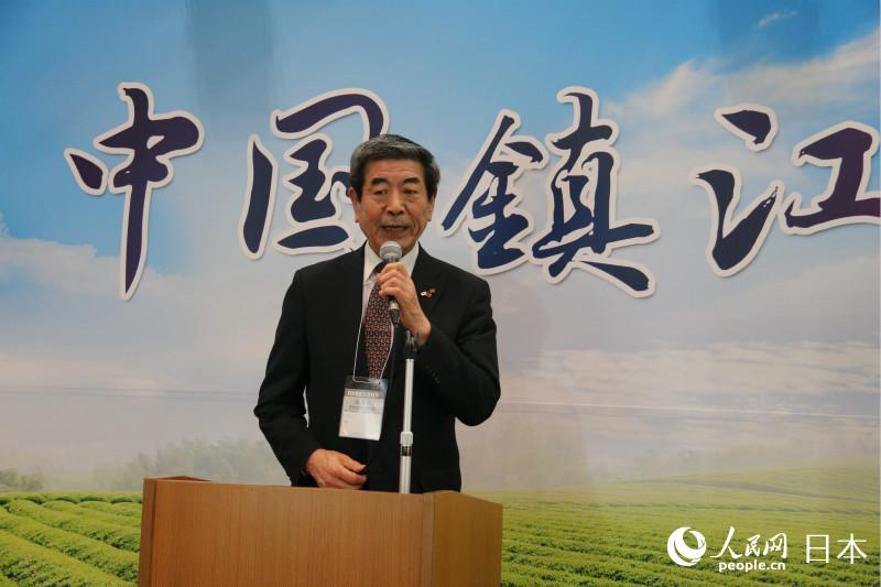 日中友好協會專務理事永田哲二致辭。