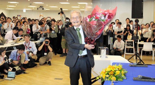 2019諾貝爾化學獎獲得者吉野彰：希望獲獎能為年輕研究者帶來鼓勵（圖片來源：朝日新聞網站）