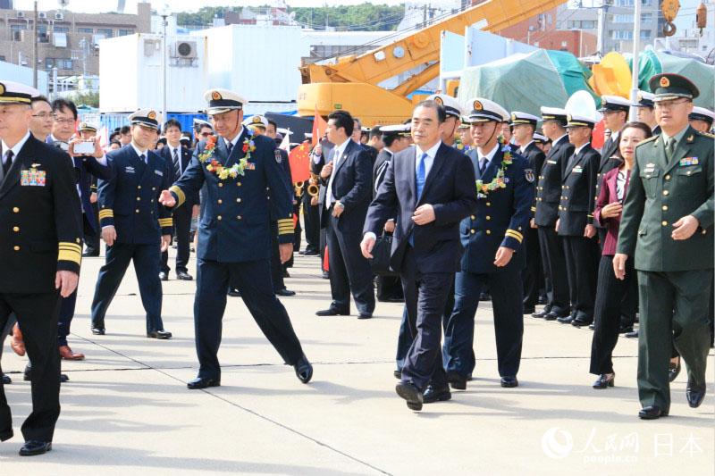 中國駐日本大使孔鉉佑出席歡迎式。