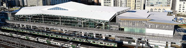 隈研吾設計的山手線新車站“高輪gateway”主體建筑完工（圖片來源：朝日新聞網站）