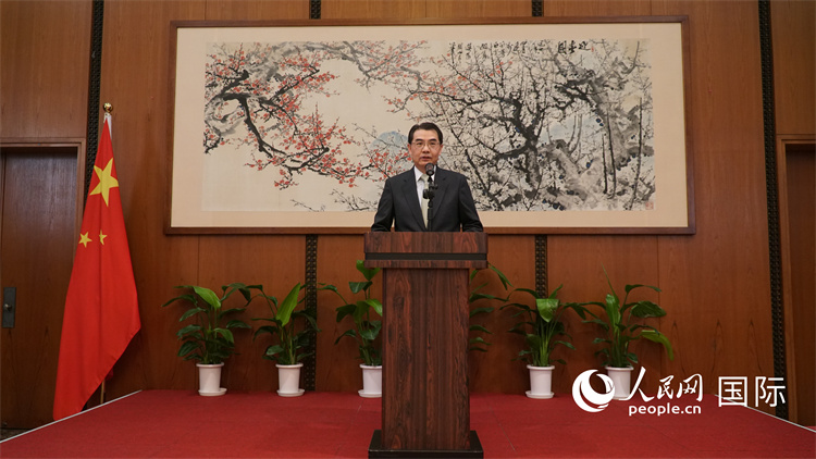 中國駐日本大使吳江浩致辭。人民網 蔣曉辰攝