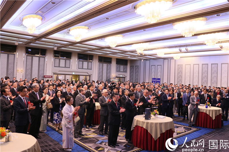 中國駐福岡總領事楊慶東到任招待會22日在福岡舉行。人民網 許可攝