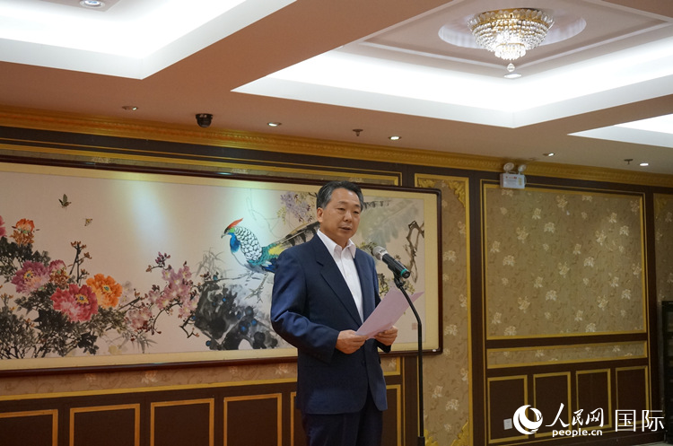 中國人民對外友好協會副會長袁敏道致辭。人民網記者 陳思攝