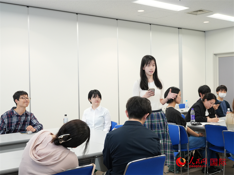 日本青年分享訪華見聞與感悟。人民網 許可攝