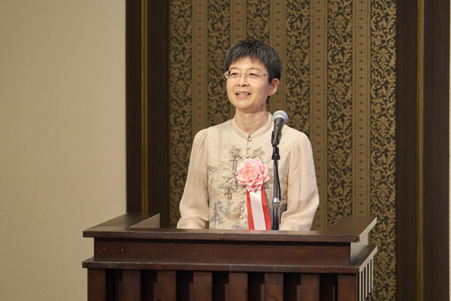 吉林省委宣传部常务副部长王颖致辞。主办方供图