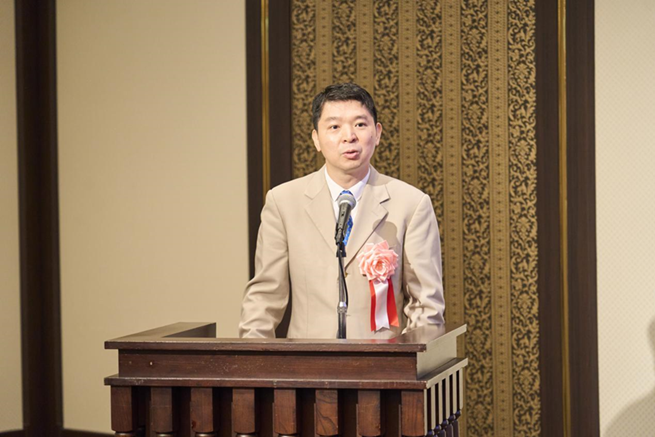 中国驻东京旅游办事处主任欧阳安致辞。主办方供图
