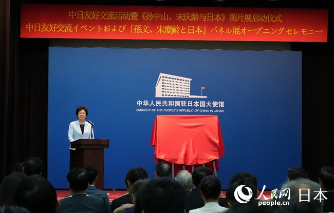 中国宋庆龄基金会主席李斌致辞。人民网 许可摄