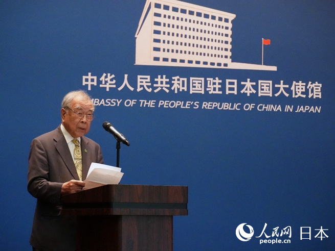 日本科學協會會長高橋正征致辭。人民網 許可攝
