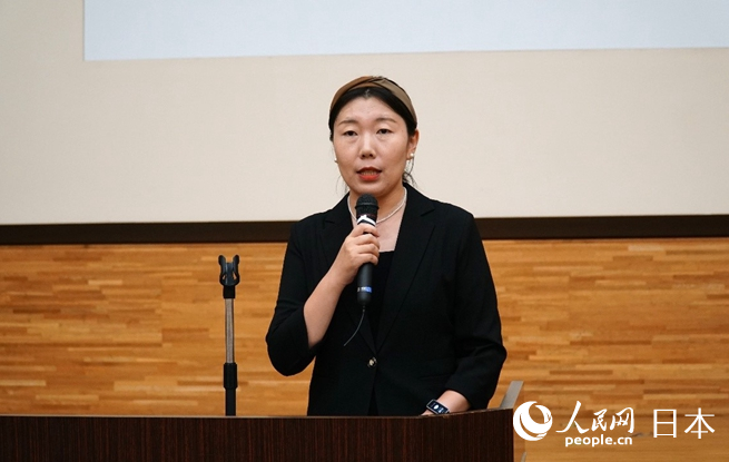 研修學員代表、天津師范大學日語教師李文鑫發言。蔣曉辰攝