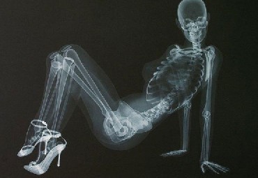 日本推出x光版骨感美女日历