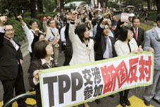 日本民众反对加入TPP谈判