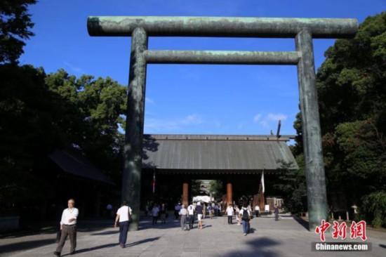 资料图：日本供奉有二战甲级战犯的靖国神社。