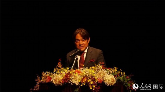 10月25日，日本電影導演協會理事長本木克英致辭。吳穎攝